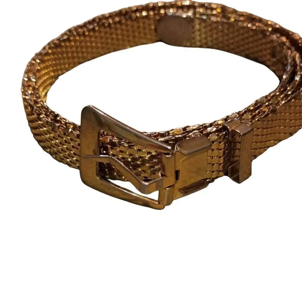 Vintage Gold Metallic Mesh Women's Belt 33